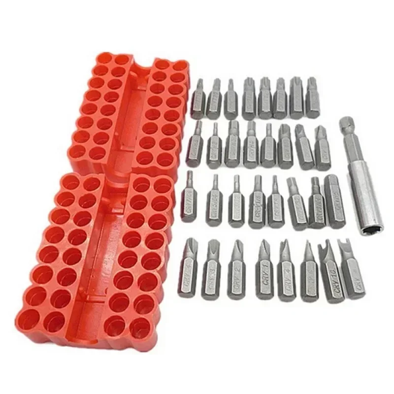 

Accessories Set New Screwdriver Electric Blossom Bit Screwdriver Four-claw Three-claw Slotted Combination Hexagonal 33pcs Plum