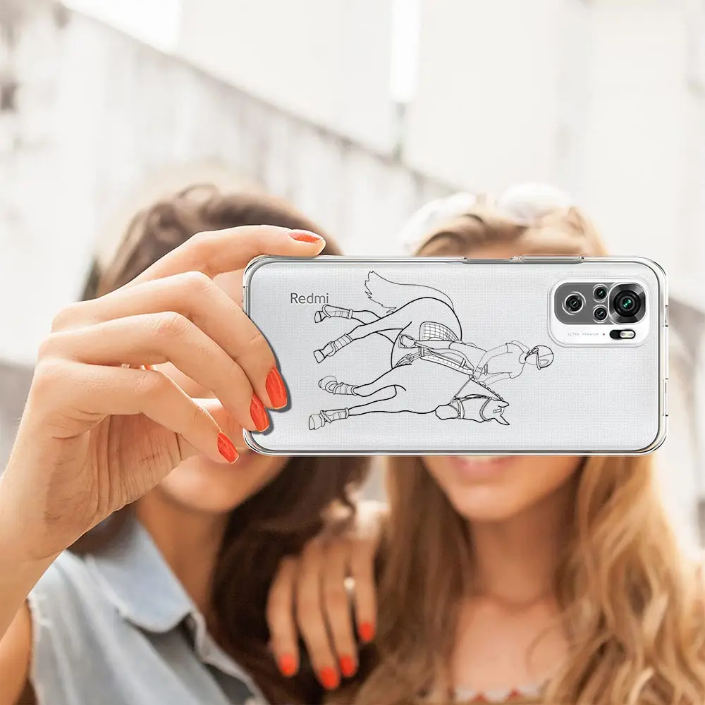 Animal Art Horse Phone Case For Xiaomi Redmi Note 13 12 5G 9S 9 8 10 11 Pro 4G 9T 13C 12C 10C 9C 9A 7 Clear Soft Silicone Cover