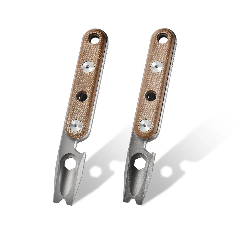 

Titanium Alloy Multifunctional Forklift Crowbar Bottle Opener Outdoor Portable Emergency Wrench