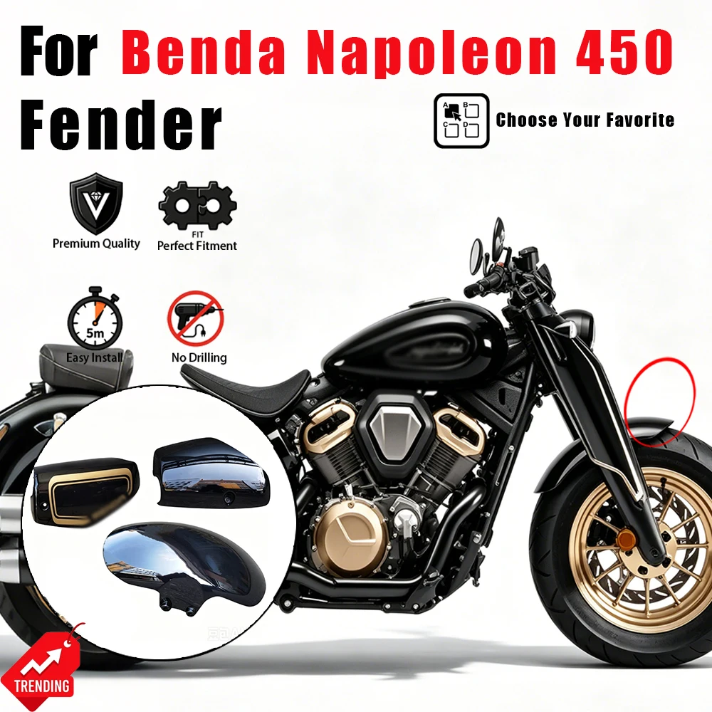 

Front Fender Left Right Side Cover Decorative Panel Fairing Guard Original Parts for Benda Napoleon 450 BD400-30
