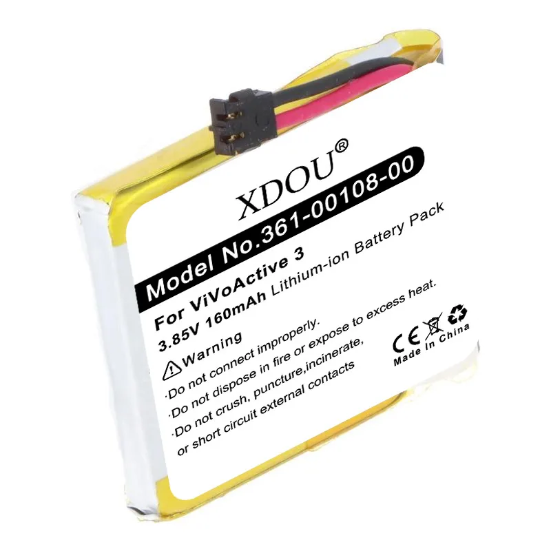 Production in 2026 Replacement Battery 361-00108-00 For Garmin Vivoactive 3 GPS Glonass High Quality Batteries 160mAh With Tool