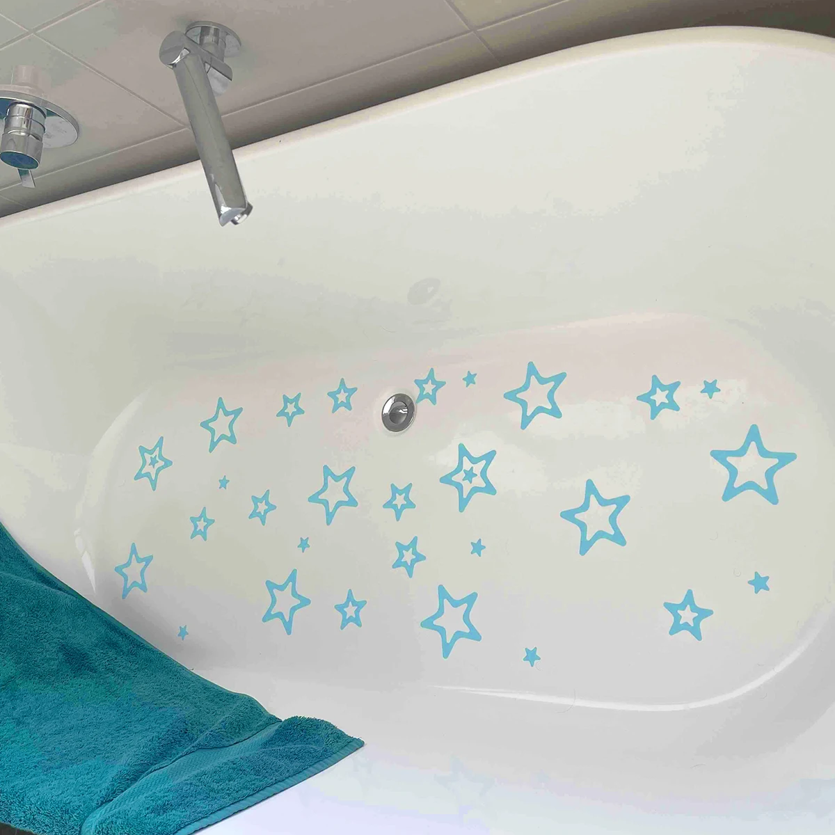 10PCS Blue Five-pointed star Non Slip Bathtub Sticker