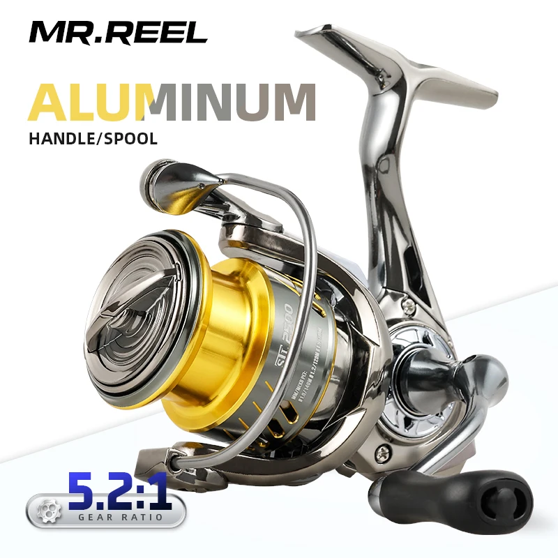 High Quality STL1500/2500 10KG Max Drag 5.2:1 Spinning Reel Shallow Metal Spool Saltwater Fishing Wheel