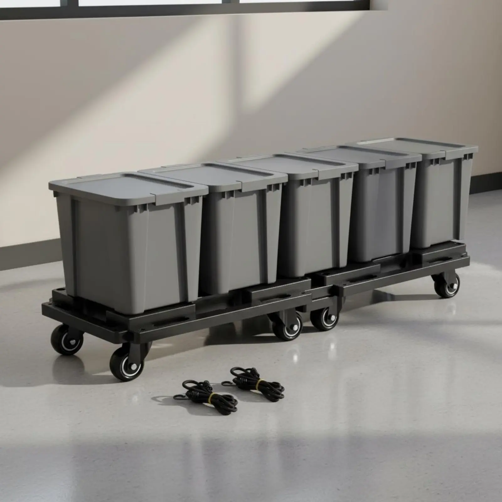 Connectable Furniture Hand Truck Space-Saving Storage Connectable Utility Hand Truck Material Handling Apparatus Includes Bungee