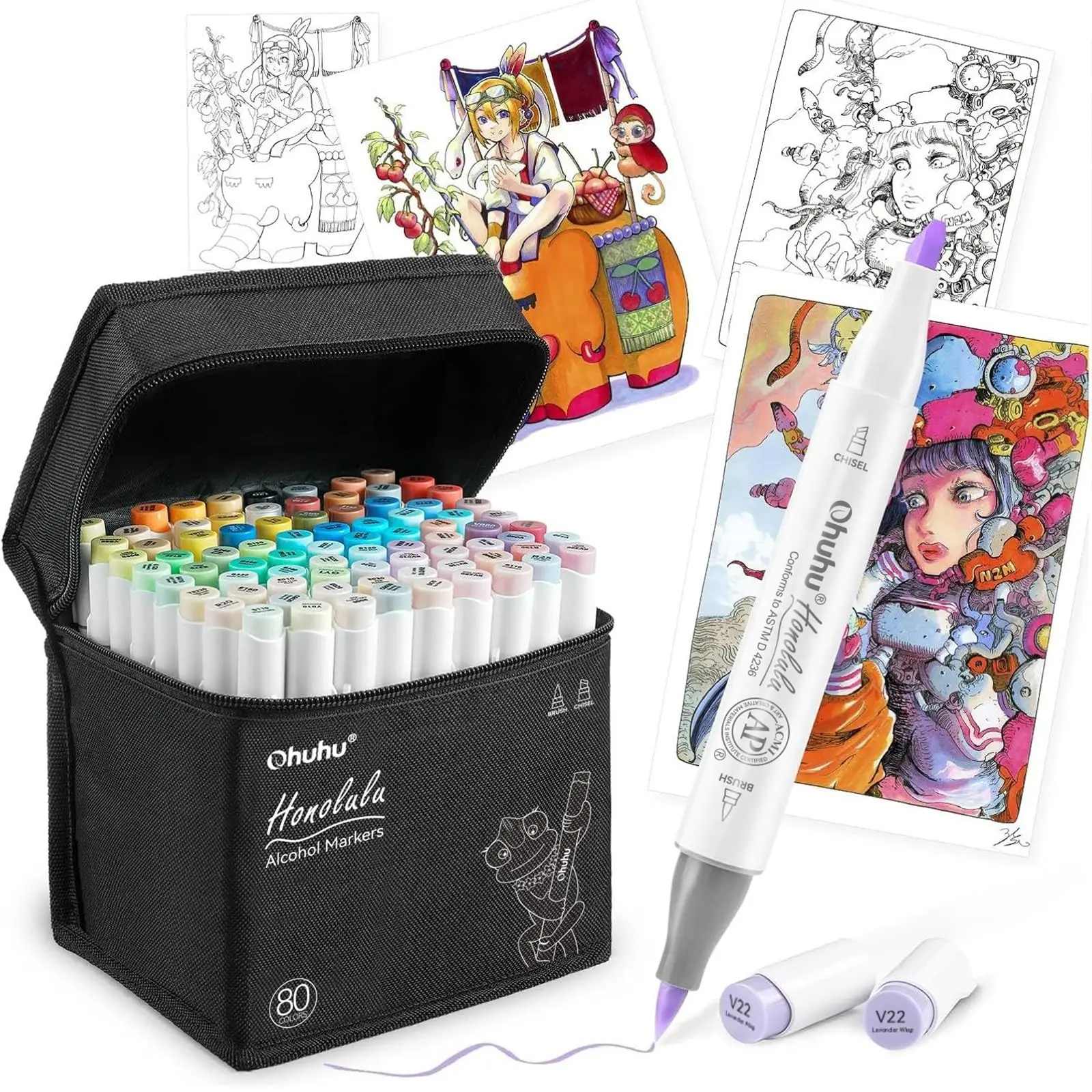 Illustration Brush 80 81 Professional Pastel Brush Broad Light Blender Pen Series Markers Type Colors Pens Grade and Tip