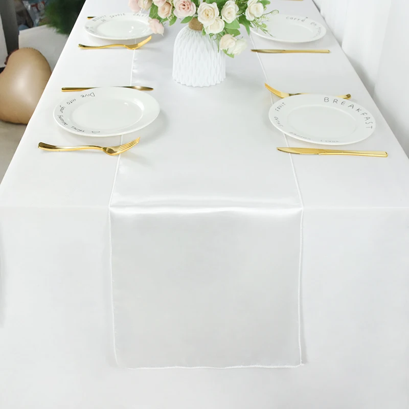 1Pc White Wedding Party Table Flag Chair Cover Universal Stretch Polyester Spandex Hotel Meeting Wedding Decoration Chair Covers