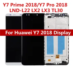 100% przetestowany wyświetlacz LCD dla Huawei Y7 2018 dla Y7 Pro 2018 LCD Y7 Prime 2018 LDN-L21 LDN-LX1 wyświetlacz LCD ekran dotykowy Digitizer