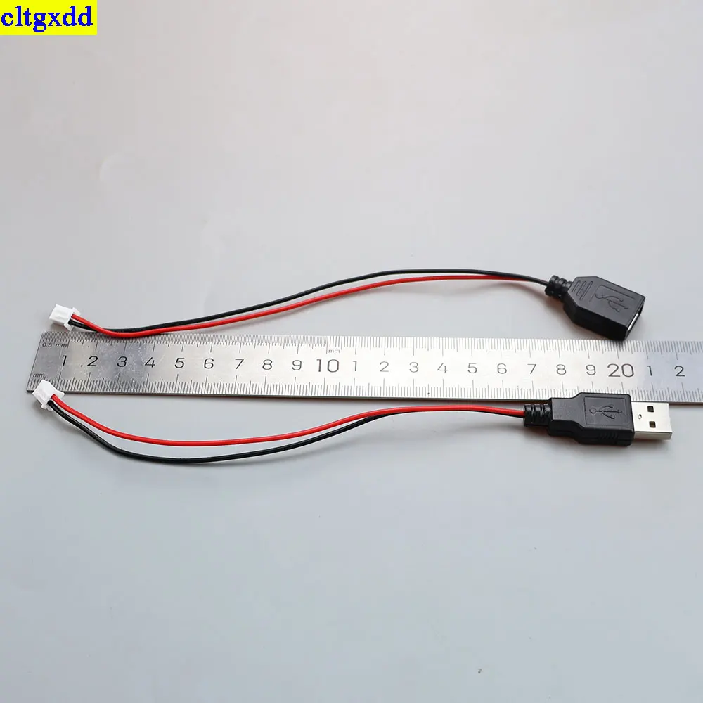 Cltgxdd 암수 플러그 소켓 커넥터 터미널 케이블, USB 2.0, 2 핀 전원, A 타입, DIY 키트, XH2.54, 1 개