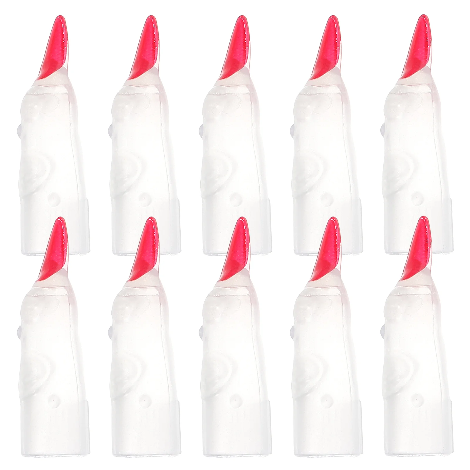 

Ghost Festival Nail Covers Halloween Tricky Makeup Props DIY Fake Finger 10pcs Set (White Luminous) Witch Fingers Costumes