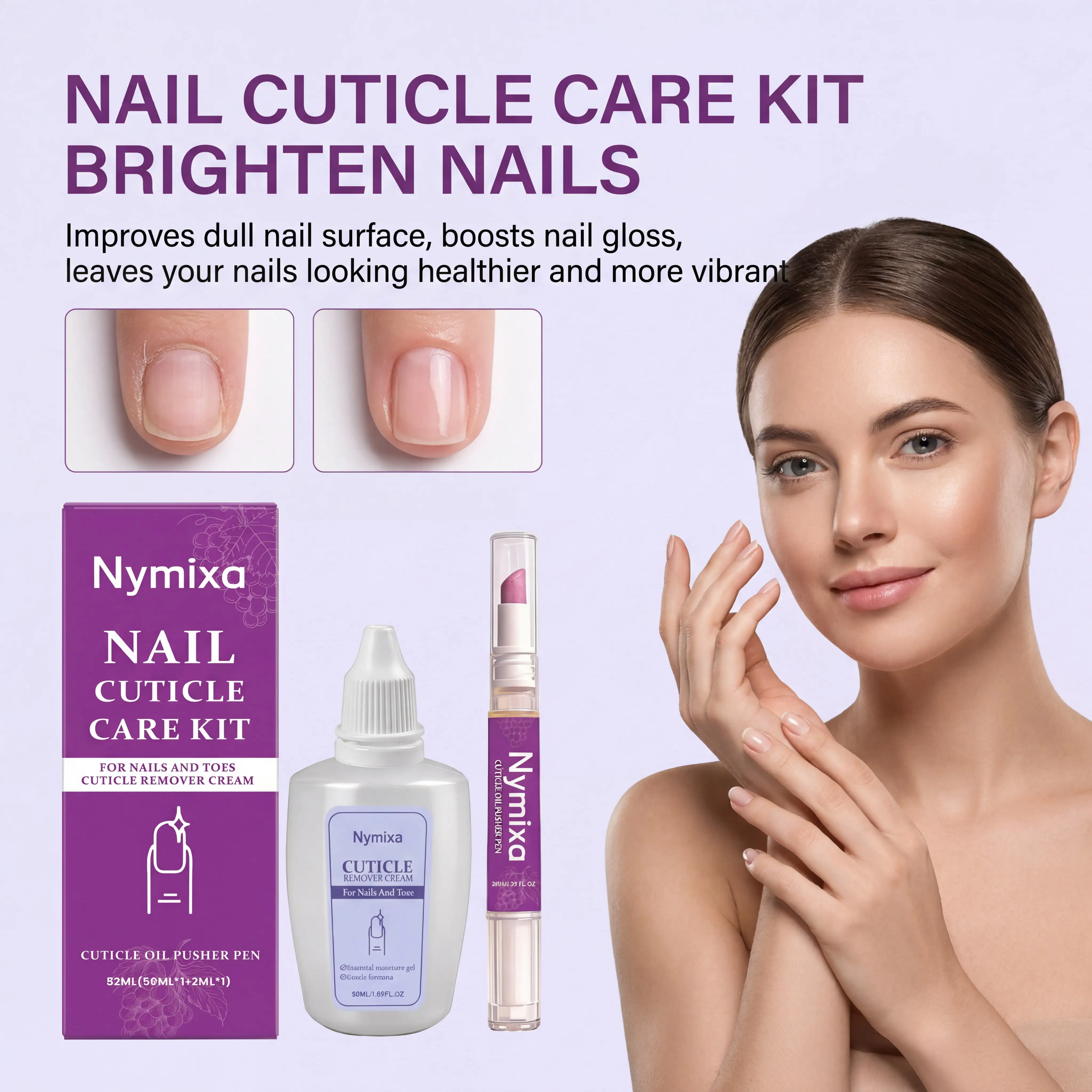 Nail Care Set Portable Cuticle Oil Pen Flaky Skin Care Stabilizing Restoring Soothing Redness Daily Grooming Kit Hand Foot Use
