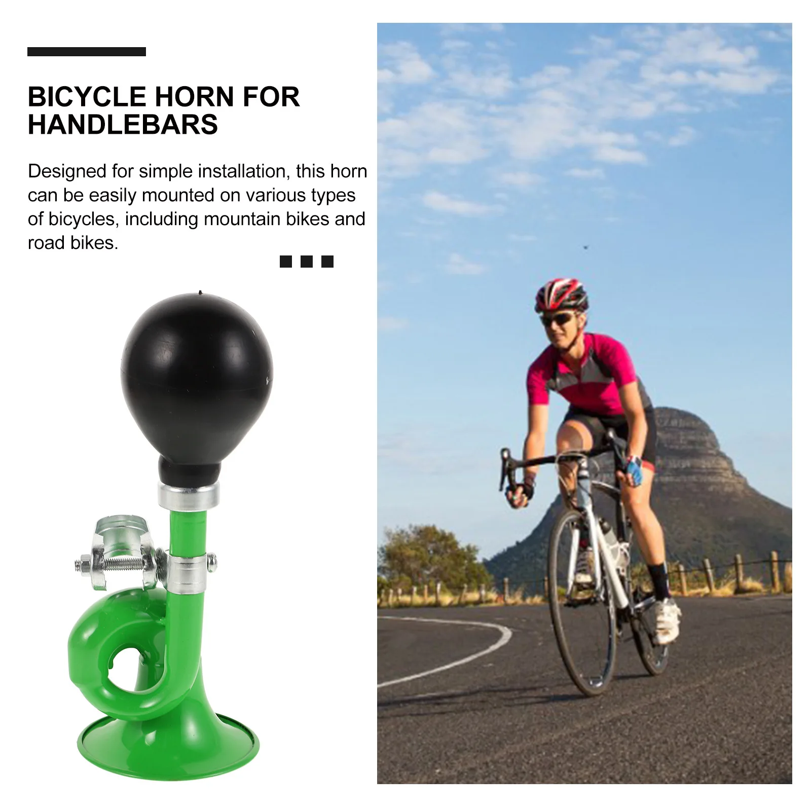 

Colorful Bicycle Horn Loud Snail Trumpet for Mountain Bike Handlebars Easy Install Cycling Horn for Adults Kids Riding Safety