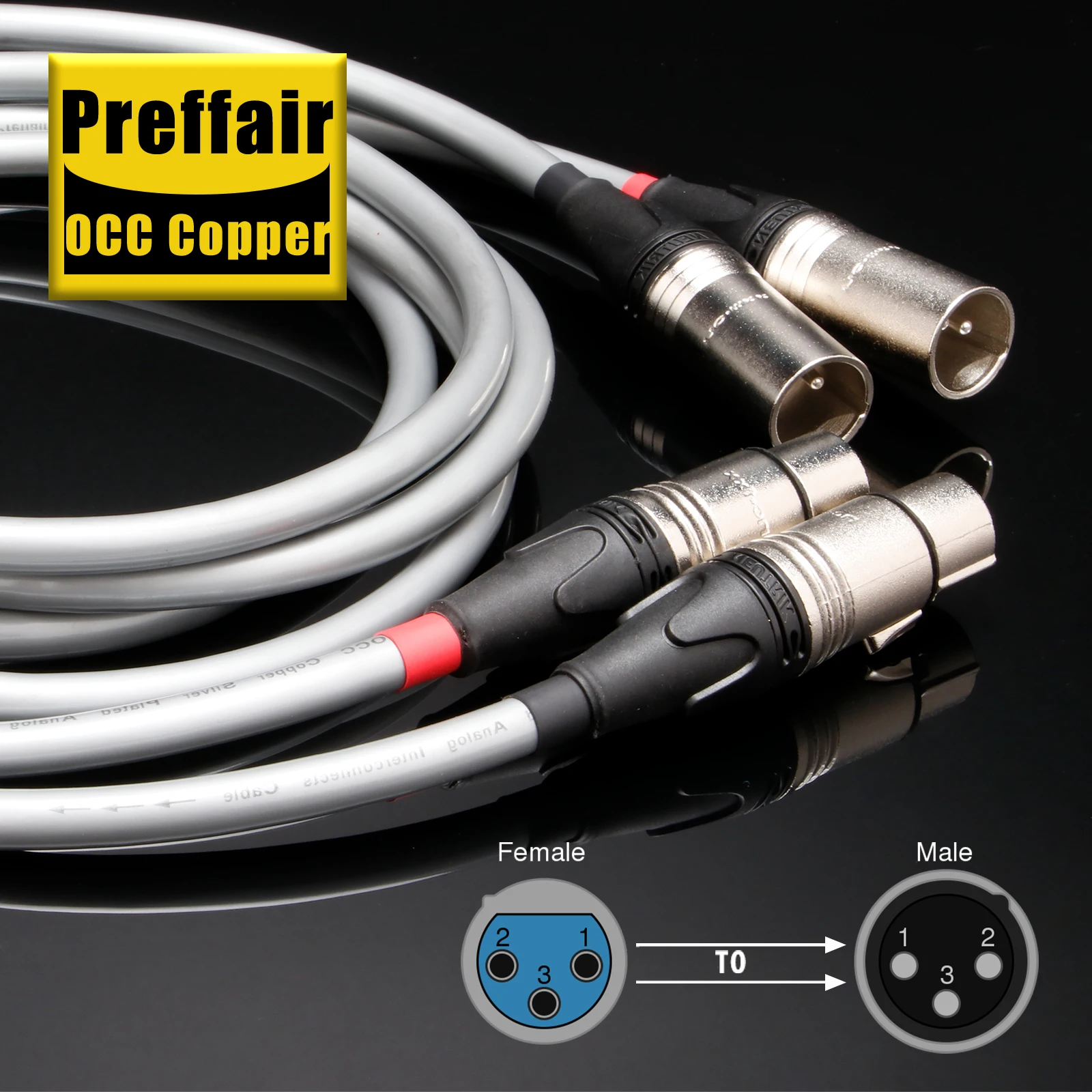 

HIFI Audio RCA Cable 3pin xlr cable Silver Plated 99.9999% RCA/XLR Audio Signal Cable for Speaker Amplifier
