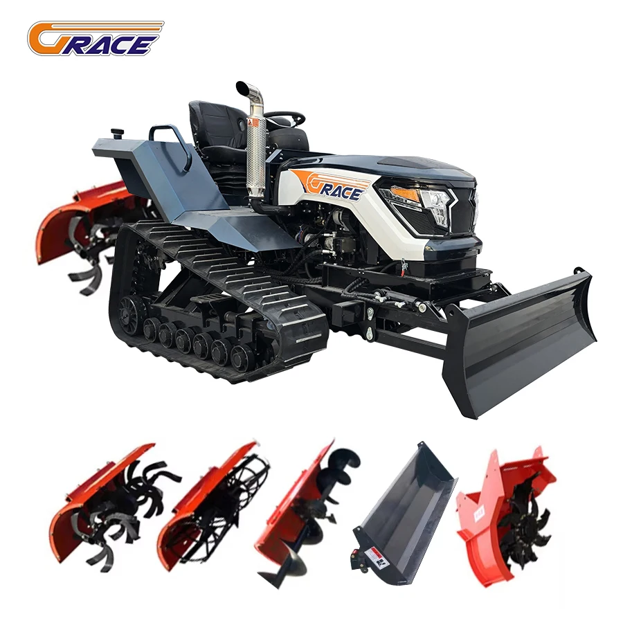 أفضل سعر جرار زراعي 80 حصان 120 حصان مع دلو أمامي وحفار #1