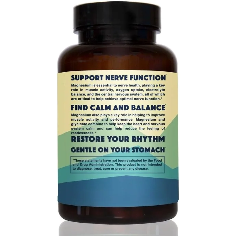 Magnesium Glycinate with Zinc for Women and Men, Muscle Cramps and Sleep Support, Promotes Cardiovascular Bone and Heart Health