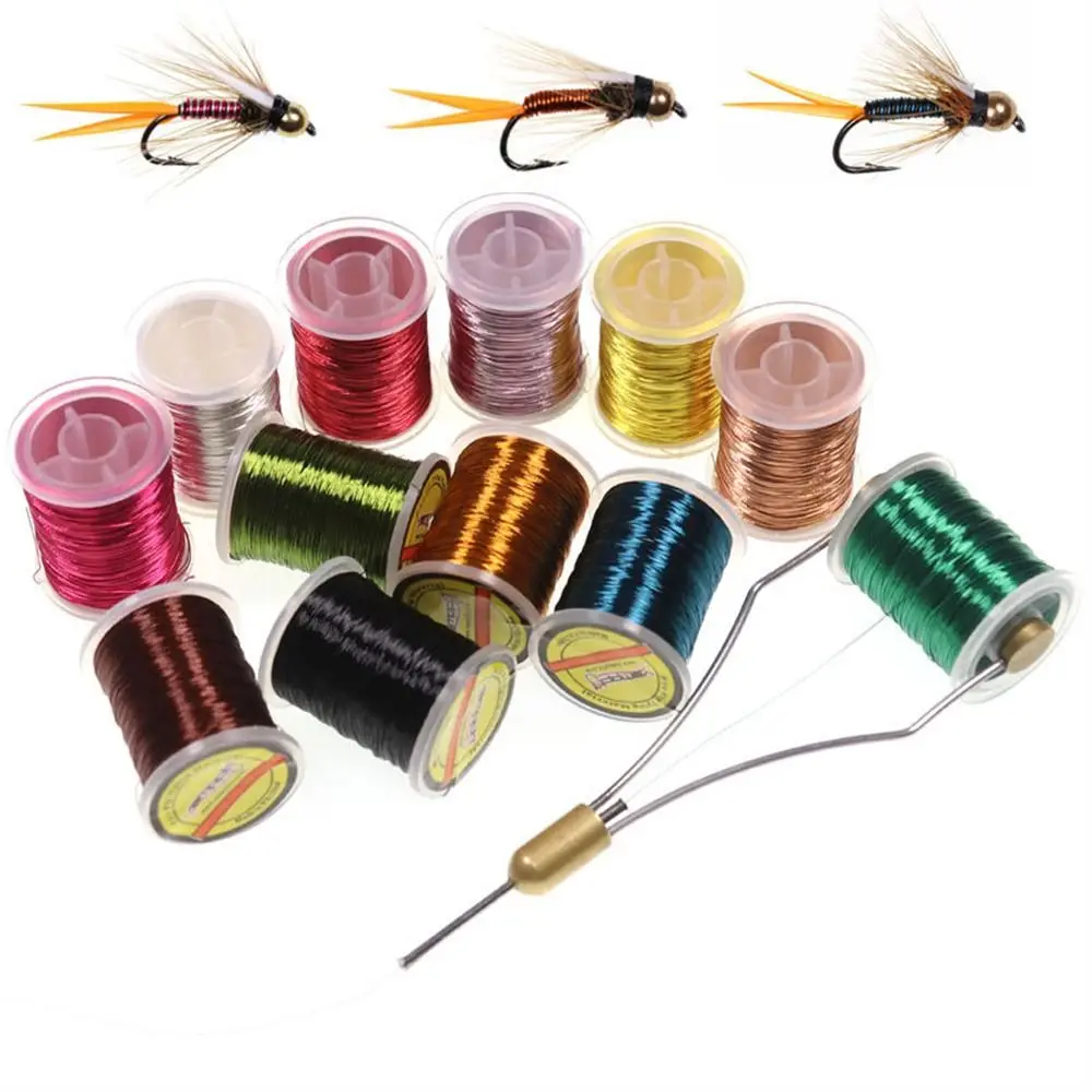 Fishing Tackle Body Ribbing Fly Tying Copper Wire 26 yards Flash Wire Fly Tying Thread Round Small Nymph Thread Bass