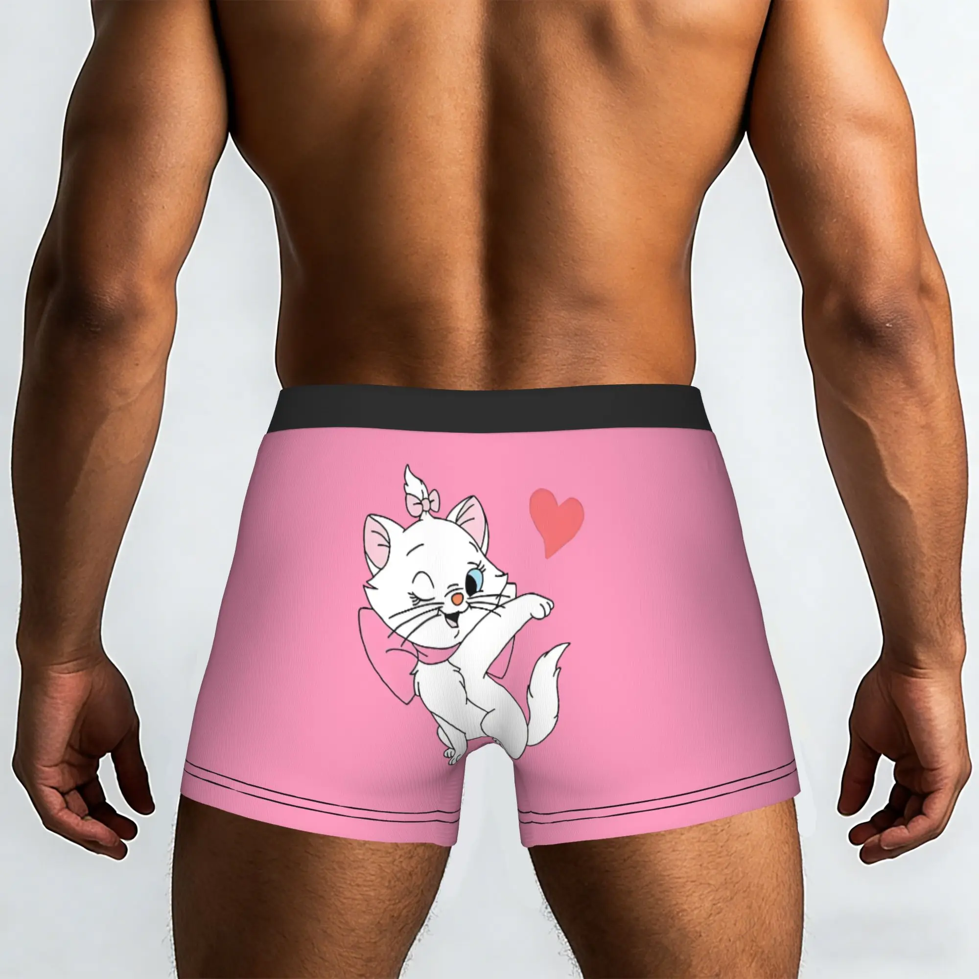 Custom M-Marie Cat Cartoon Underwear Men Stretch Cat Manga Boxer Briefs Shorts Panties Soft Underpants For Homme