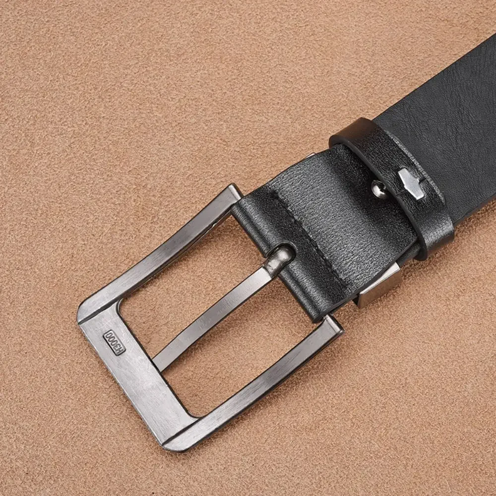 Echtes Leder für Herren: Hochwertige Schnallen-Jeansgürtel aus Rindsleder, Casual-Gürtel, Business-Cowboy-Bund, Herren-Mode-Designer 2025 Neu – Detail 7