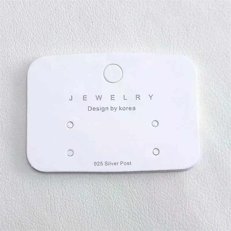 

50Pcs Minimalist White Cardboard Paper Packing Card Earrings Packing Display Card DIY Stud Earrings Retail Price Tag Label