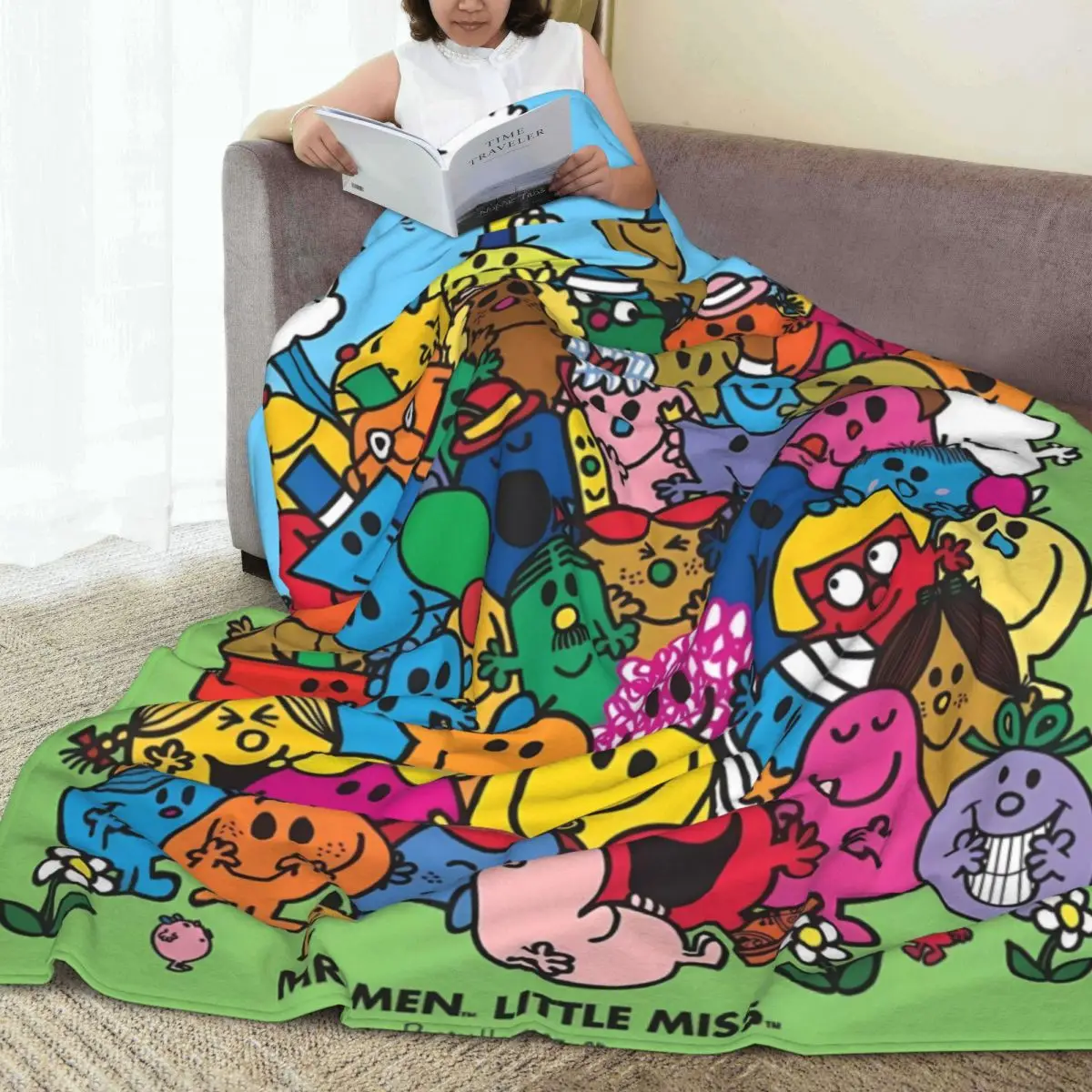 Mr Men Little Miss All Characters Blankets Camping Flannel Throw Blanket Living Room Super Warm Design Quality Bedspread Gift