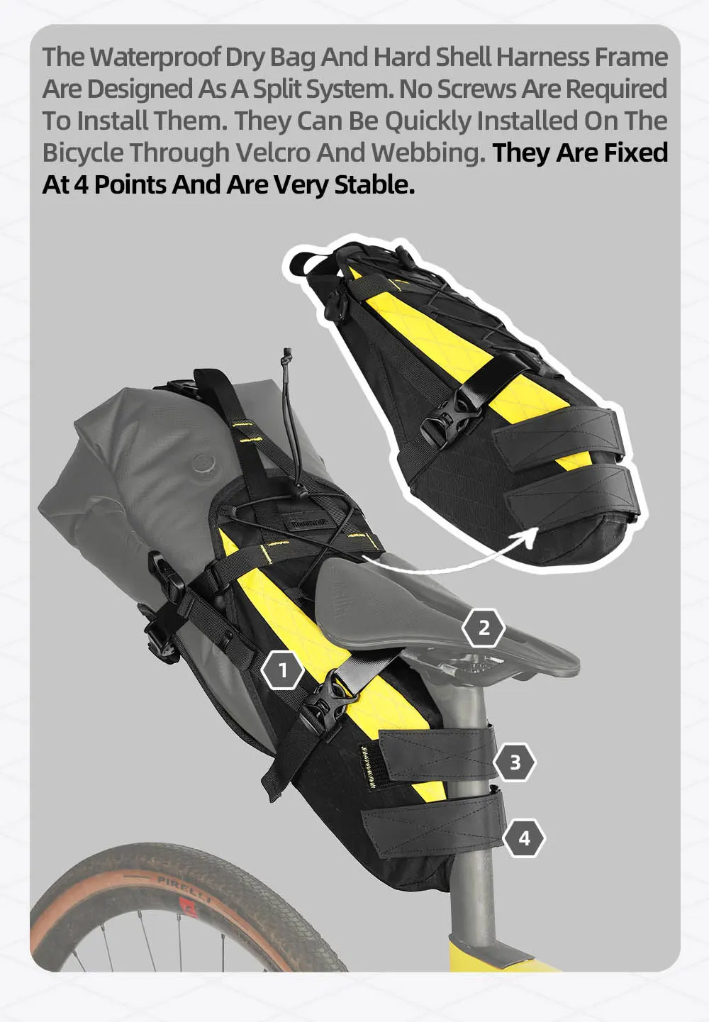 Dilwe Bolsa De Cuero Retro Para Sillín De Bici | Alforja Portátil Impermeable Para Plegables, MTB Y Carretera, Con Hebilla Metálica