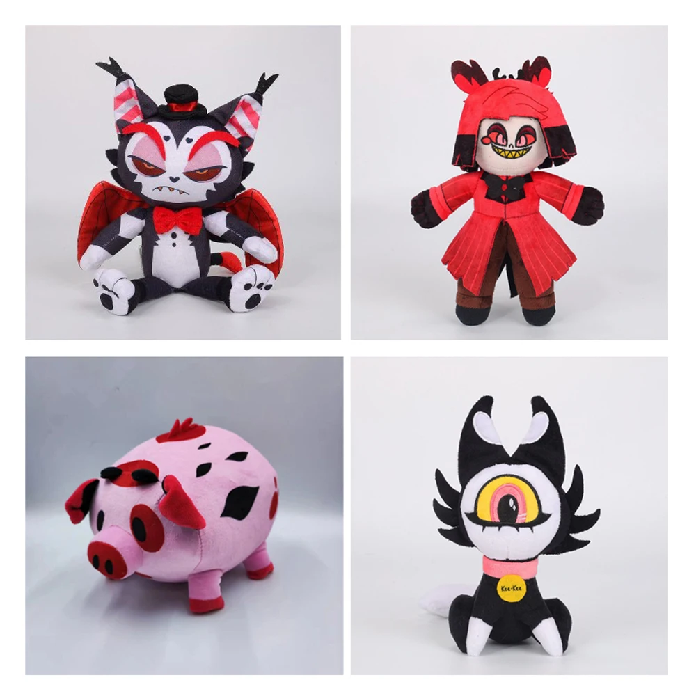 Various Styles Super Funny Animation Character Hazbin Alastor / Husk / Fat Nuggets Pig Plush Toys Anime Hotel Decor Plushie Doll