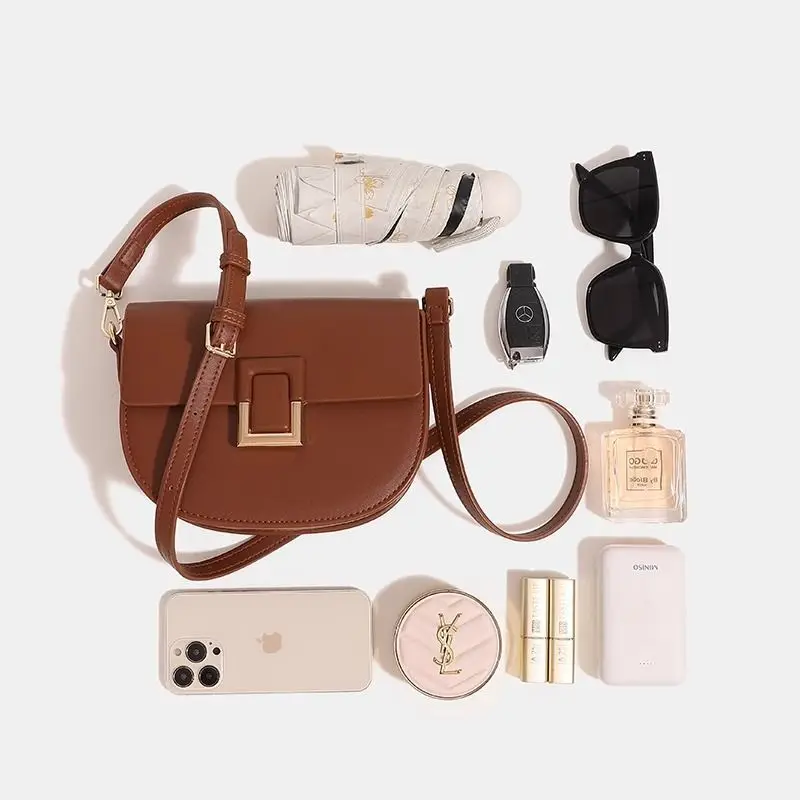 Wear-resistant Material Super Fire Shoulder Bag Women's 2026 New High-end Light Luxury Niche Saddle Bag Crossbody Temperament