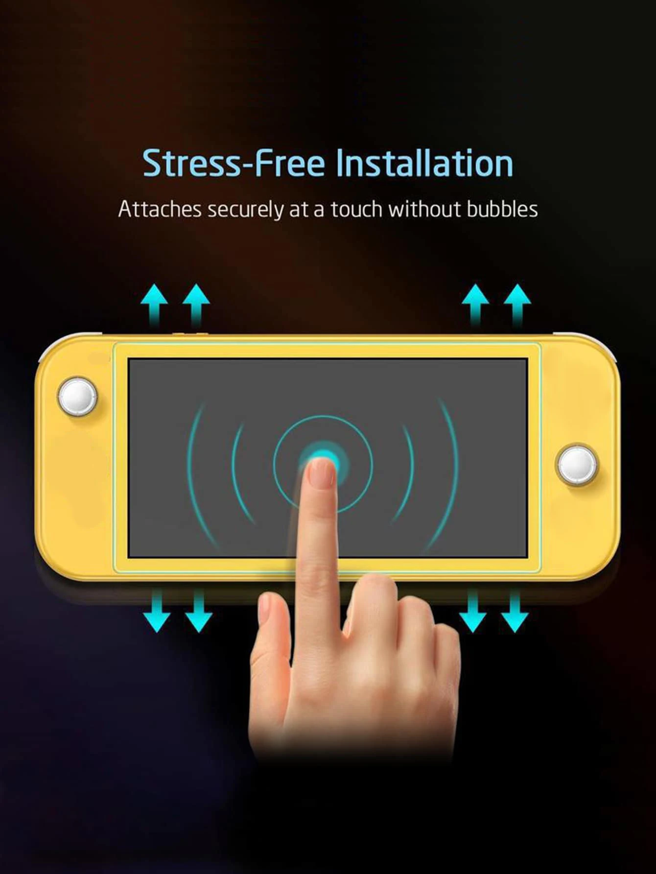 Suitable for Switch lite switches, high-definition protective film, transparent screen, 2-piece package, free film kit