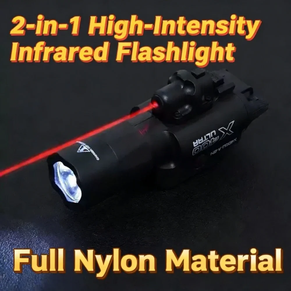 

Фонарь-подсветка для игрушечного пистолета Light X300 X400U, нейлоновый, стробоскопический, светодиодный, для крепления на планку 20 мм, для страйкбола, для охоты