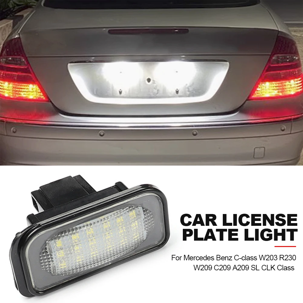 1pc Canbus LED License Number Plate Light Assembly Replacement For Mercedes Benz C-class W203 R230 W209 C209 A209 SL CLK Class