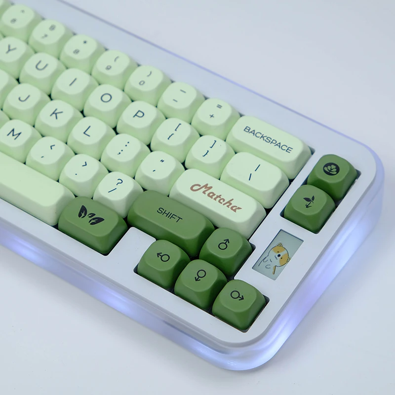 Matcha KOA PBT Keycap Marshmallow Similar MAC MOA Keycaps For Mechanical Keyboard ISO Enter 7U space Japanese Korean Key Caps