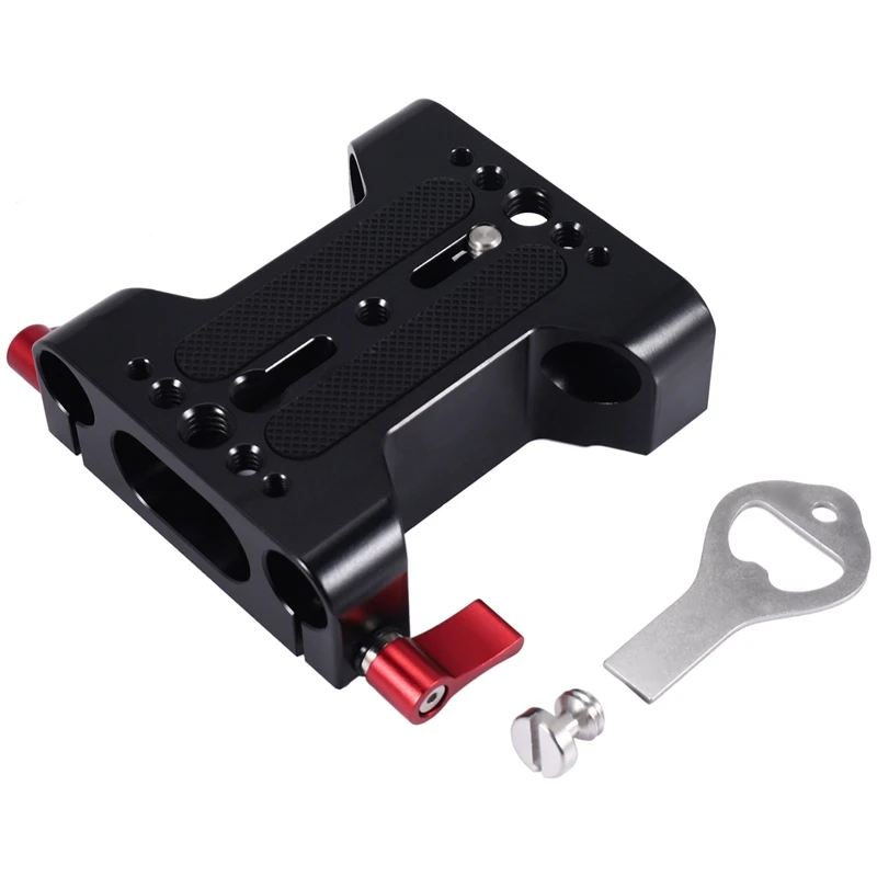 

Multifunction Camera Base Plate With 15Mm Rod Rail Clamp For Dslr Camera Shoulder Rig Support Accessories