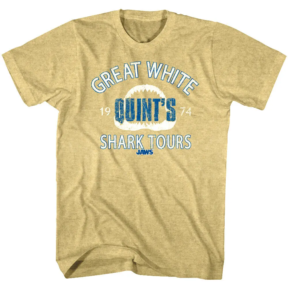 Jaws Amity Island Quint'S Great White Shark Tour 1974 Men'S T Shirt Boat Ocean