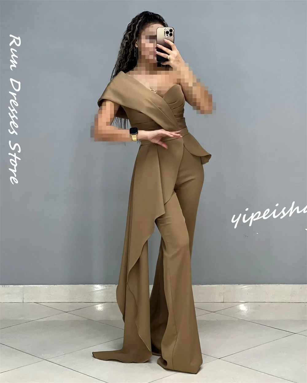 ที่กําหนดเอง Simple One-Shoulder Sheath ชุดราตรี Contoured Taffeta อย่างเป็นทางการชุดชุดราตรี vestidos defo