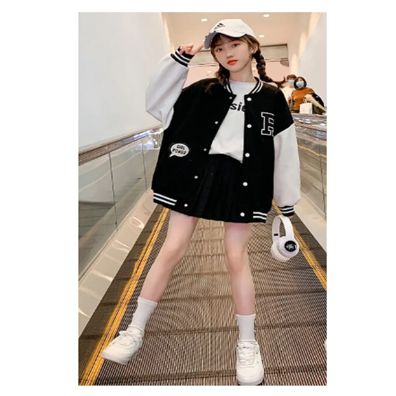 New Winter Warm Jackets Autumn Big Kids Thick Baseball Coats Girls Boys Cute Outerwear 5-14 Years