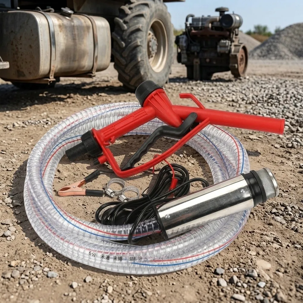 12V 24V 220V Submersible Fuel Pump for Diesel Oil Transfer Featuring 51mm Stainless Steel Body and 30 L Min Flow Capacity