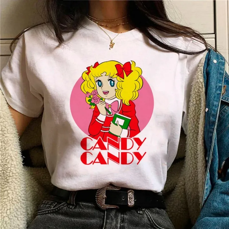 Candy Top T-shirt stilista da donna T-shirt ragazza Harajuku estiva in cotone stampato T-shirt comoda per il tempo libero estivo