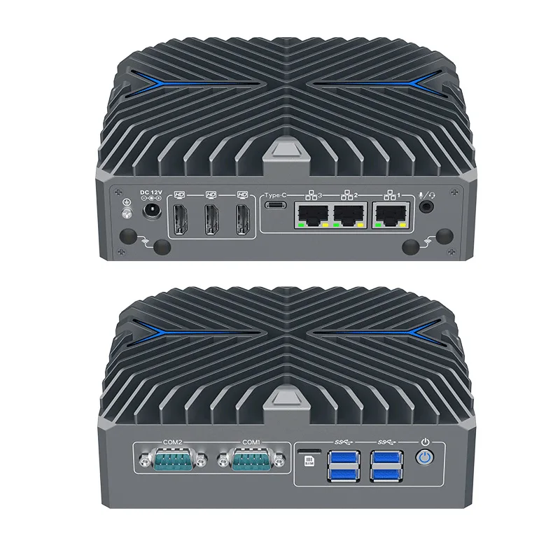 

Core ultra5 fanless industrial control computer three network port industrial automation industrial computer