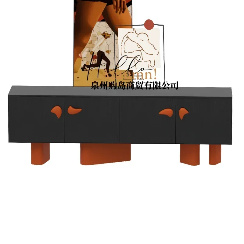 

Paint TV Cabinet Solid Wood Cabinet Simple Paint Sideboard Cabinet Locker Combination