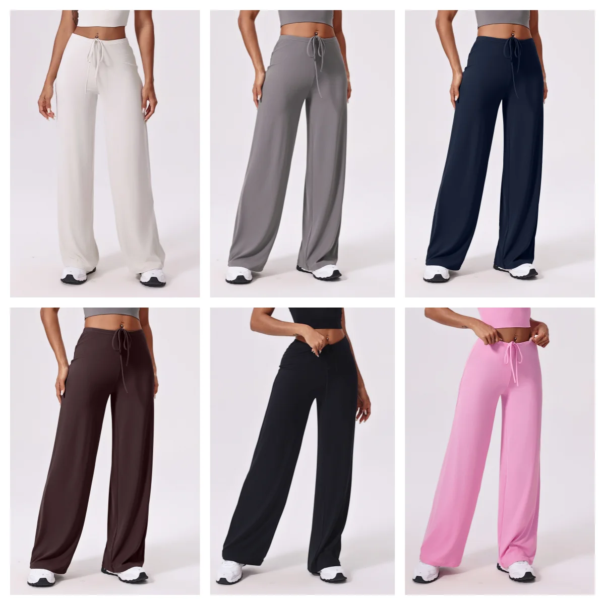 

Antibacterial Cooling Wide Leg Sweatpants for Women Tummy Control & Soft Flowing Fabric for Yoga/Running/Fitness/Outdoor Sports