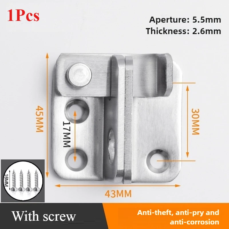 1Pc Flip Latch Slide Bolt Lock, Security Door For Barn Cabinets, Pet Cages, Garden, Bathroom, Garage, Windows，With screw