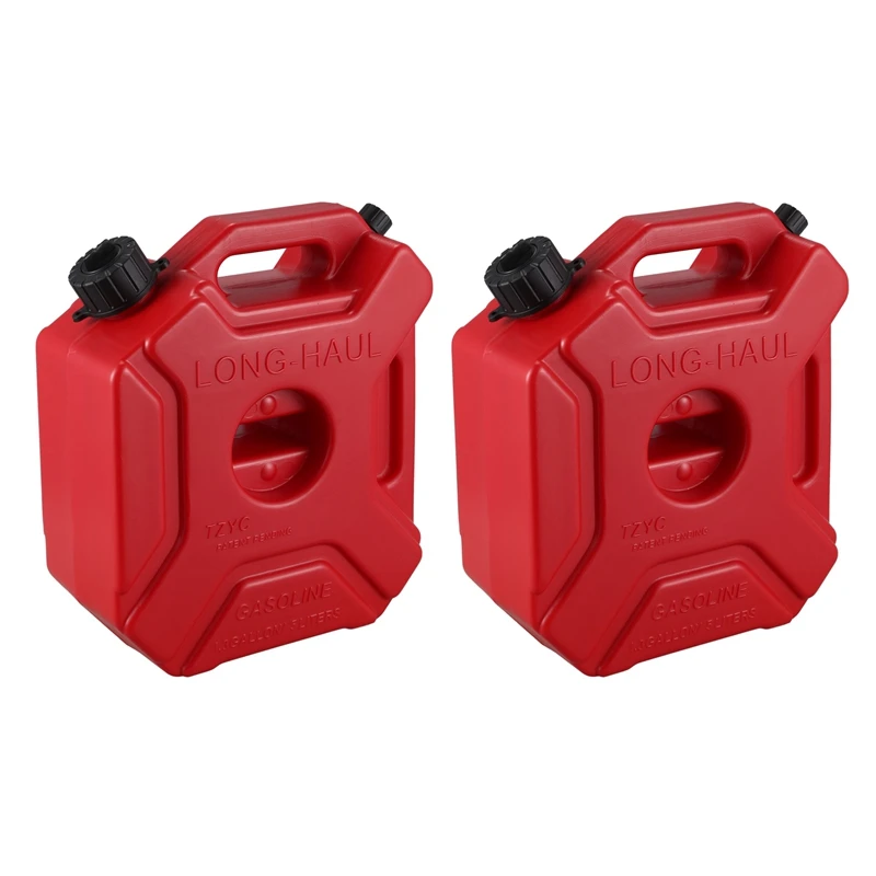 2X Lockable 5L Fuel Tanks Plastic Petrol Cans Car Mount Motorcycle Jerrycan Gas Can Gasoline Oil Container Fuel Canister