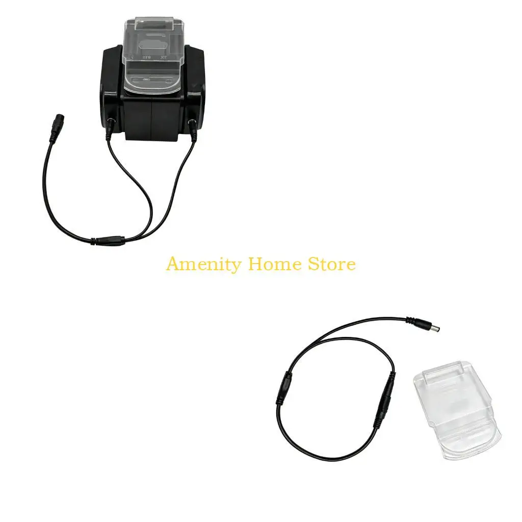 F26C Small 116X99X85Mm ABS Battery Couplers 1 to 2 Battery Conversion Allows Parallel Use Of Two 21V Batteries
