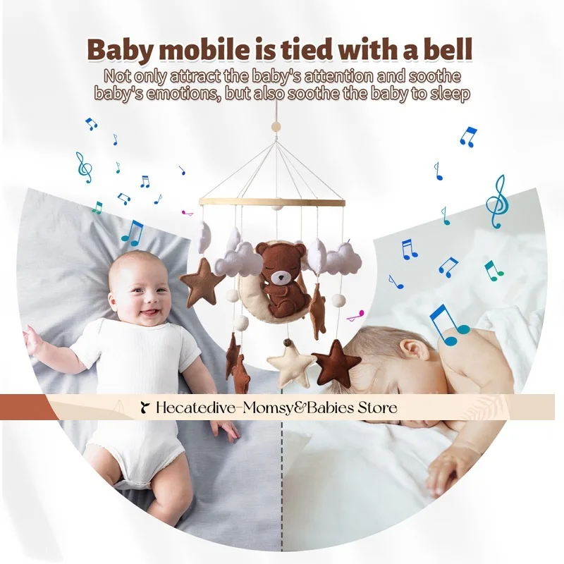 【Must Have】 Sonagli e cellulari per bambini, orsetto sonnolento, giocattoli educativi, set per neonati, mini decorazioni, 0-12 mesi, giocattoli unici, cose per bambini