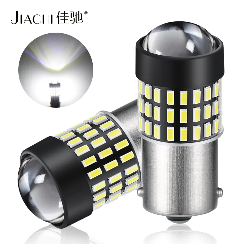 Jiachi 2pcs 1156 BA15S PY21W P21/5W 1157 BAY15D LED Bulbs 3014 78SMD Canbus Car Turn Signal Light Brake Reverse Parking Lamp 12V