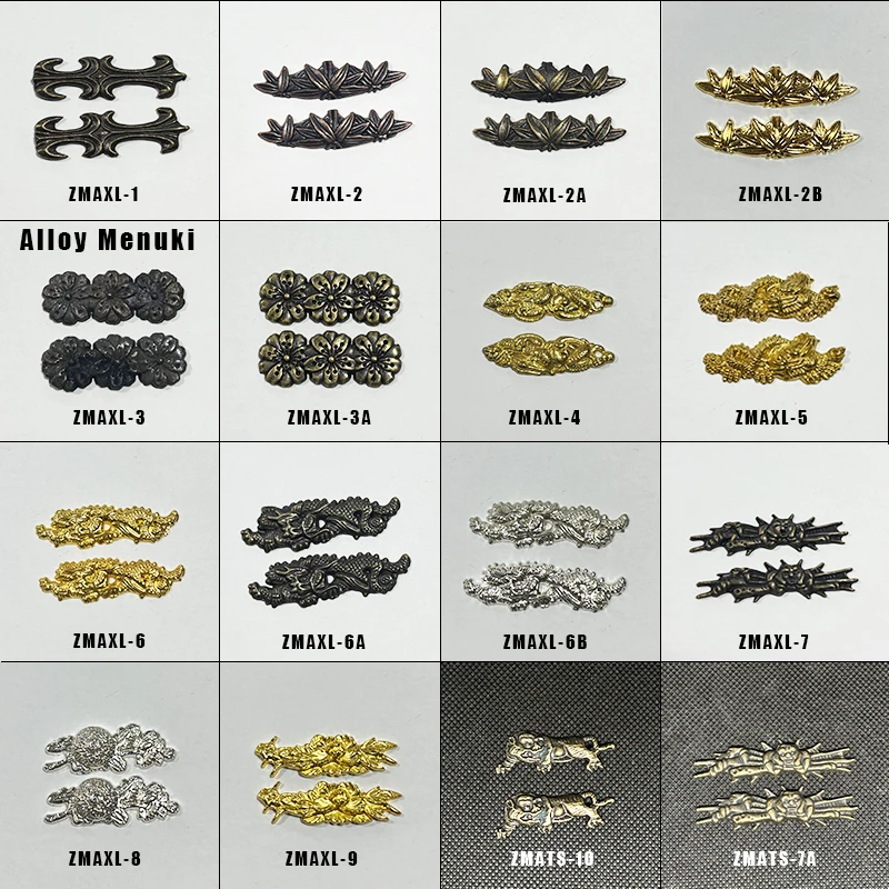 Bonita aleación Menuki para Katana espada japonesa adorno hecho a mano accesorio Wakizashi, espadas de ajuste Tanto accesorios DIY personalizados