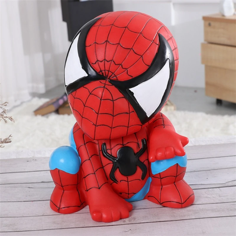 marvel Spider-Man cartoon children piggy bank Captain America Avengers piggy bank Desktop ornament doll Birthday gift home decor