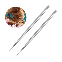 15.5CM 1Pc Stainless Steel Pottery Modeling Stick Acupressure Texture Pottery Clay Tool DIY Carving Crafts