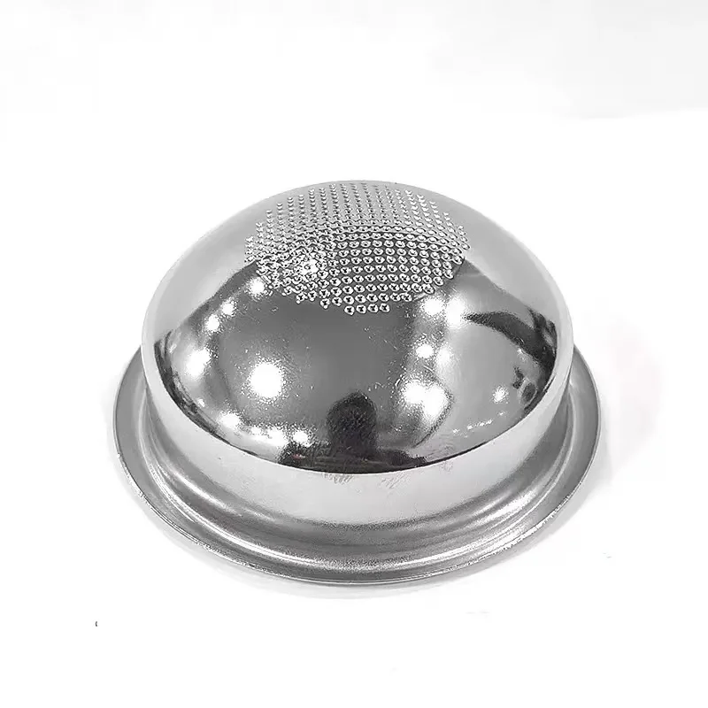 سلة مسحوق كروية من الفولاذ المقاوم للصدأ مقاس 58 مم مع فتحة 292 × 0.3 مم، متوافقة مع مرشحات Portafilters لآلة الإسبريسو مقاس 58 مم. #5