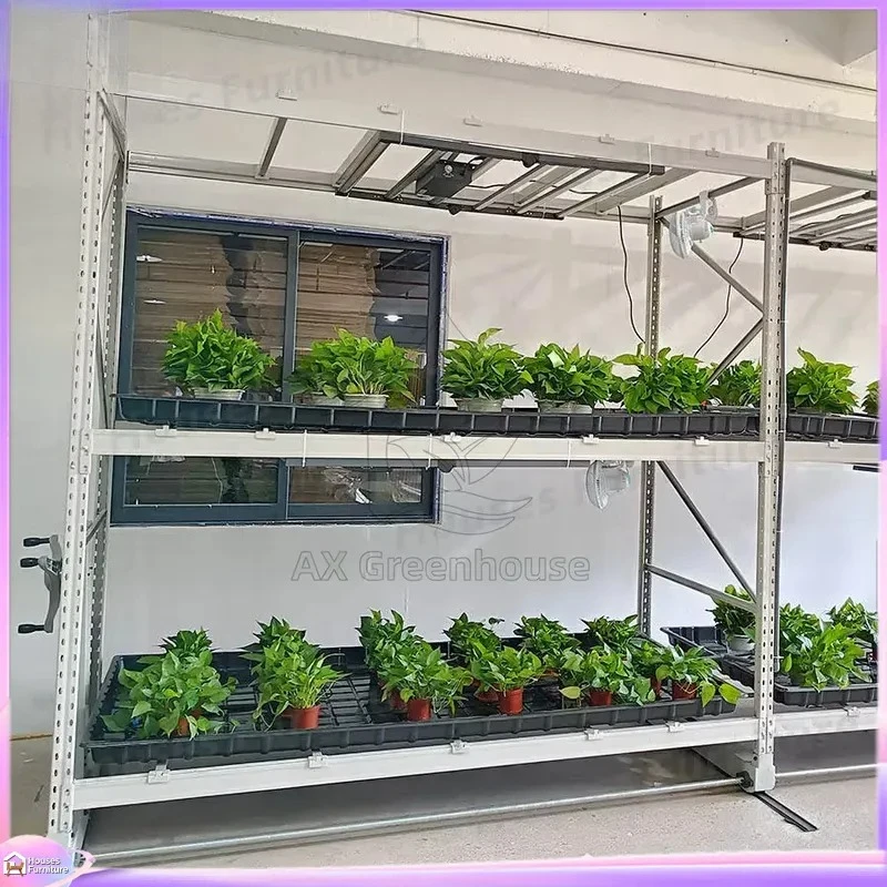 Vertical Farming System Indoor Mobile Greenhouse Multi Layer Hemp Cultivation Rack Hydroponic Plant Growing Shelf Garden