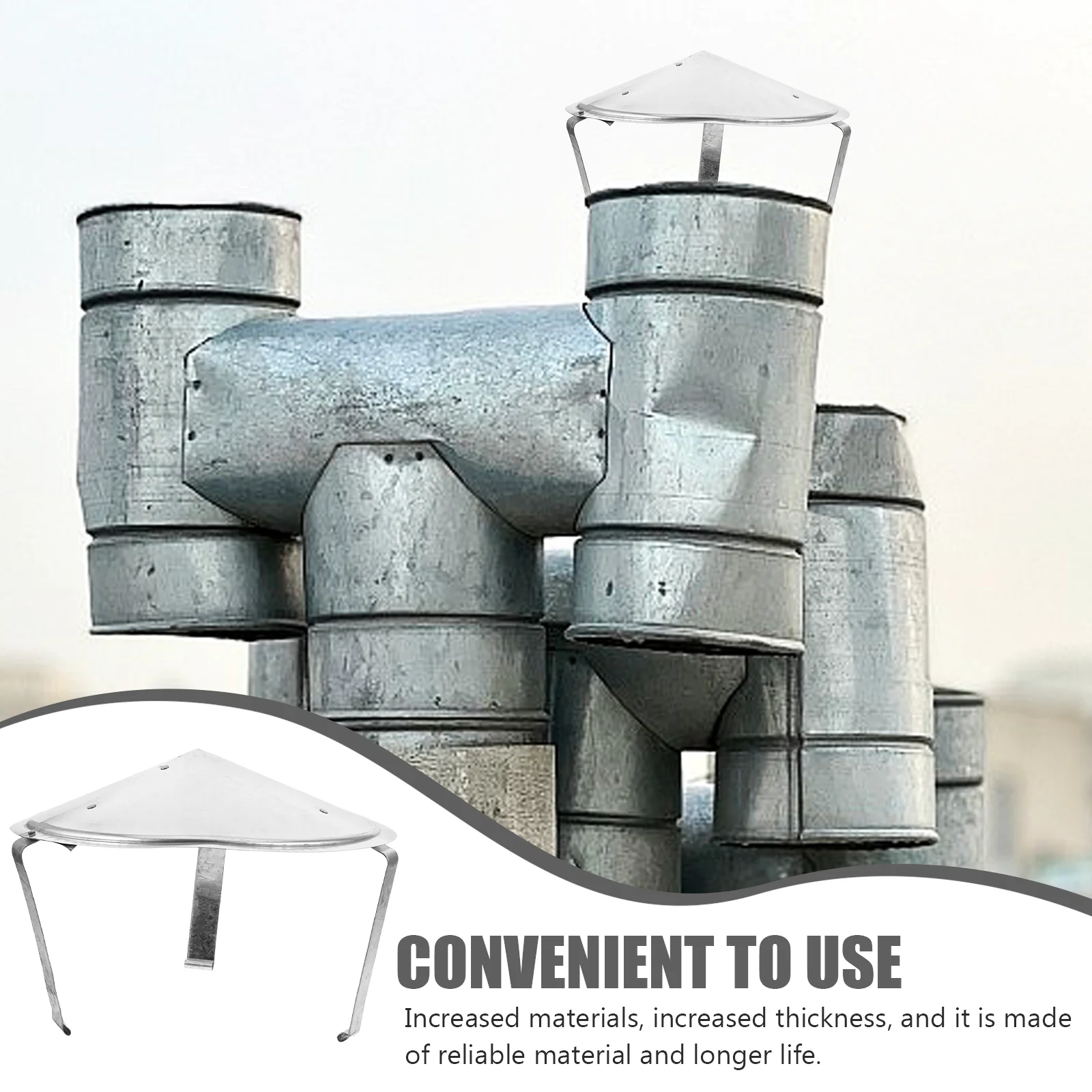 Stainless Steel Mushroom Shaped Roof Rain Cap Heavy Duty Chimney Vent Protector Anti Wind Smoke Funnel